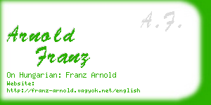 arnold franz business card